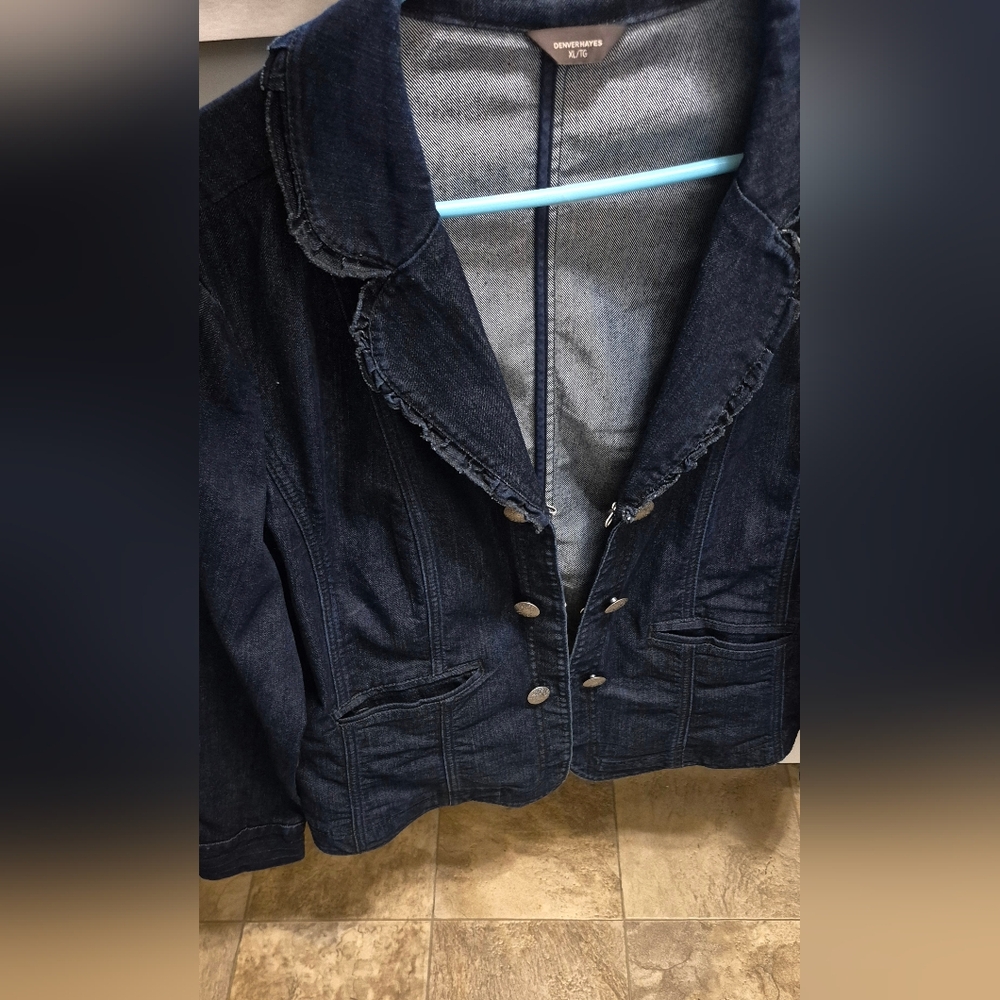 DenverHayes Dark Blue Demin Blazer